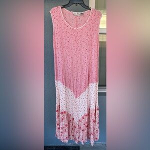 Vintage Victoria Holley Tiered Mixed Floral Size L Cottagecore Prairie Dress